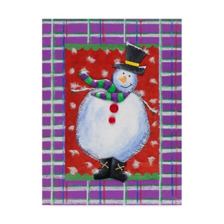 Trademark Fine Art Claudia Interrante 'Happy Snowman In Boots' Canvas Art, 35x47 ALI41738-C3547GG